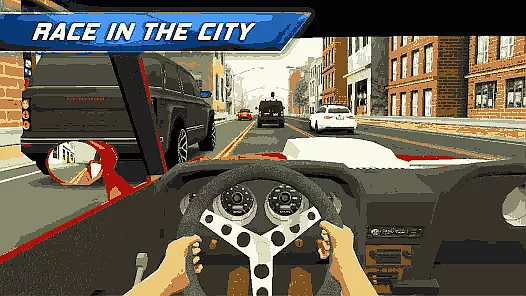 Racing in City Car Driving Game