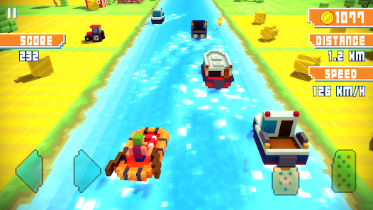 Blocky Highway MOD APK Unlock All Cars