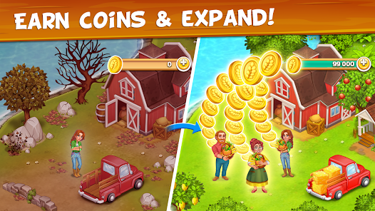 Farm Town Happy village MOD APK Unlimited Coins Ruby