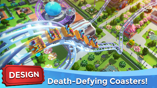 RollerCoaster Tycoon Touch MOD APK Unlimited Coins Tickets