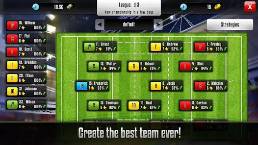 Rugby Manager MOD APK Unlimited Gold Balls
