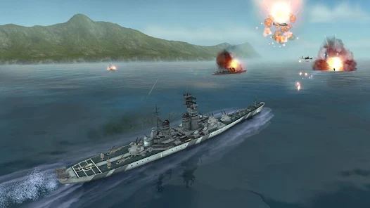 Warship Battle 3D World War 2 MOD APK Unlimited Gold Unlock All Ships