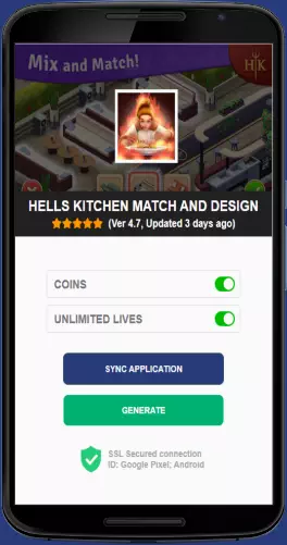 Hells Kitchen Match and Design APK mod generator