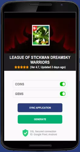 League of Stickman Dreamsky Warriors APK mod generator