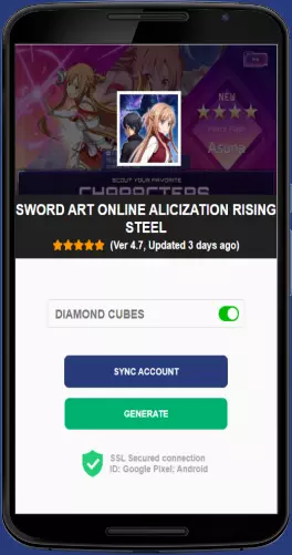 Sword Art Online Alicization Rising Steel APK mod generator